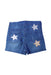 A Blue Shorts from Jakioo in size 10Y for girl. (Back View)