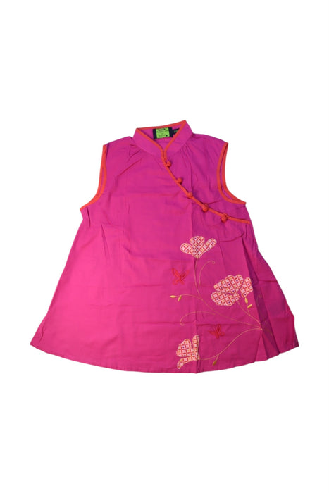 A Pink Sleeveless Dresses from Shanghai Tang in size 10Y for girl. (Front View)