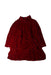 A Burgundy Long Sleeve Dresses from Special Day in size 8Y for girl. (Front View)
