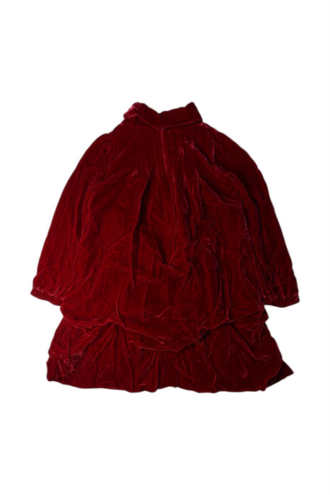 A Burgundy Long Sleeve Dresses from Special Day in size 8Y for girl. (Back View)