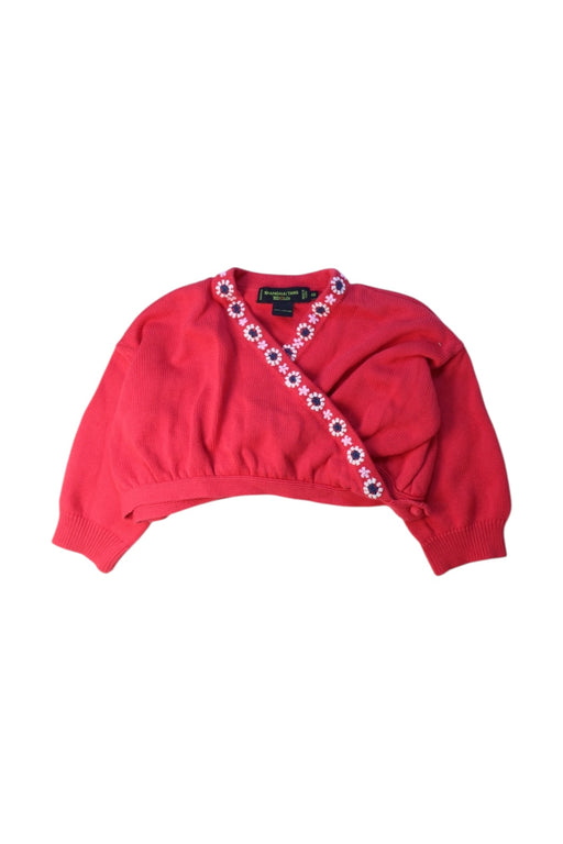 A Red Cardigans from Shanghai Tang in size 8Y for girl. (Front View)
