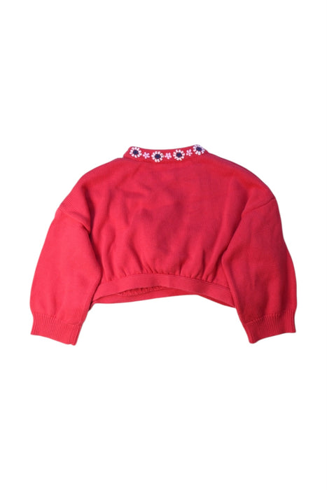 A Red Cardigans from Shanghai Tang in size 8Y for girl. (Back View)