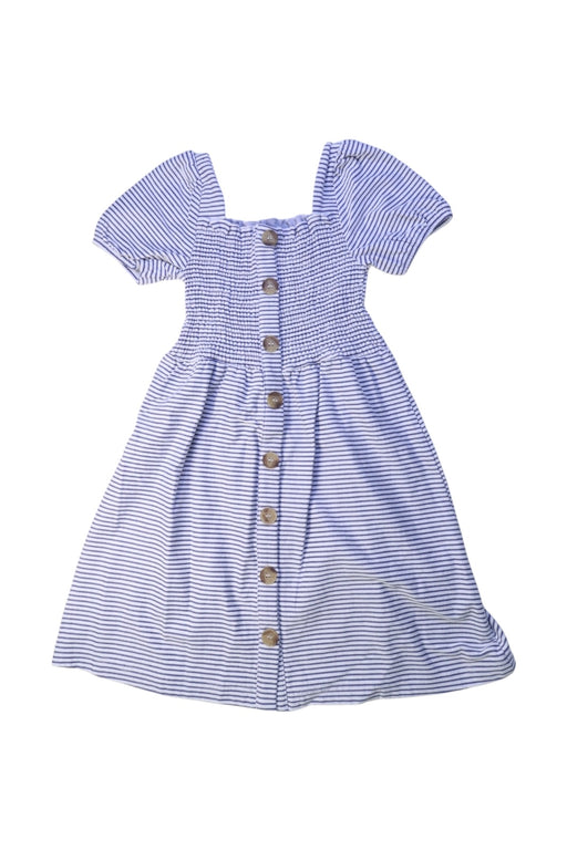A Blue Short Sleeve Dresses from Seed in size 7Y for girl. (Front View)