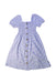 A Blue Short Sleeve Dresses from Seed in size 7Y for girl. (Front View)