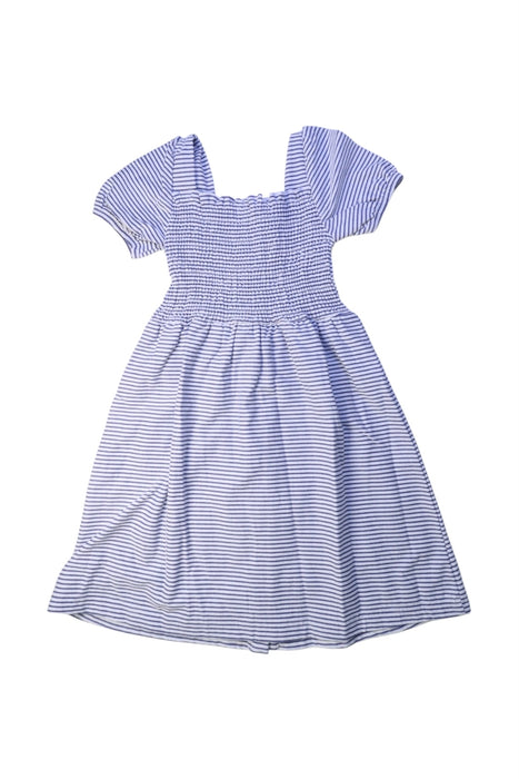 A Blue Short Sleeve Dresses from Seed in size 7Y for girl. (Back View)