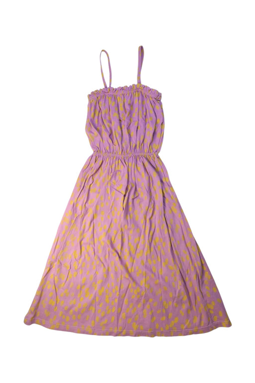 A Purple Sleeveless Dresses from Bobo Choses in size 6T for girl. (Front View)