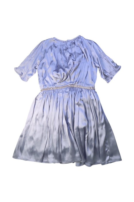 A Blue Short Sleeve Dresses from Velveteen in size 10Y for girl. (Back View)