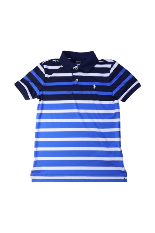 A Blue Short Sleeve Polos from Polo Ralph Lauren in size 6T for boy. (Front View)