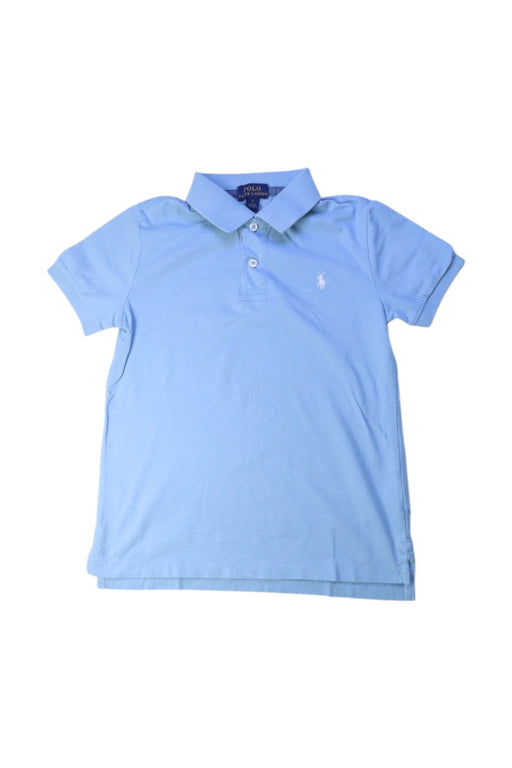A Blue Short Sleeve Polos from Polo Ralph Lauren in size 7Y for boy. (Front View)