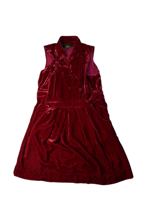 A Red Sleeveless Dresses from Shanghai Tang in size 10Y for girl. (Front View)