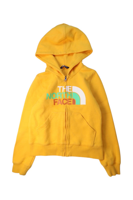 A Yellow Zippered Sweatshirts from The North Face in size 7Y for neutral. (Front View)