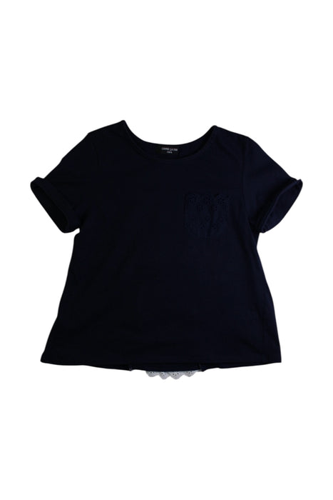 A Black Short Sleeve Tops from Comme Ca Ism in size 7Y for girl. (Front View)