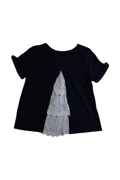 A Black Short Sleeve Tops from Comme Ca Ism in size 7Y for girl. (Back View)