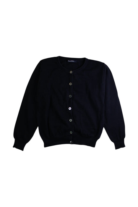 A Black Cardigans from Familiar in size 7Y for girl. (Front View)
