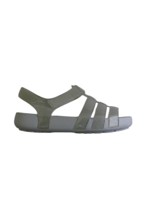 A Grey Sandals from Crocs in size 5T for girl. (Front View)