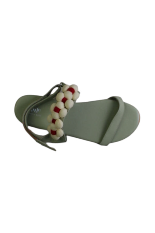 A Green Sandals from Charles & Keith in size 6T for girl. (Front View)