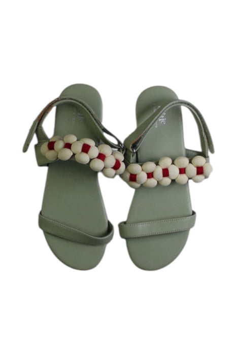A Green Sandals from Charles & Keith in size 6T for girl. (Back View)
