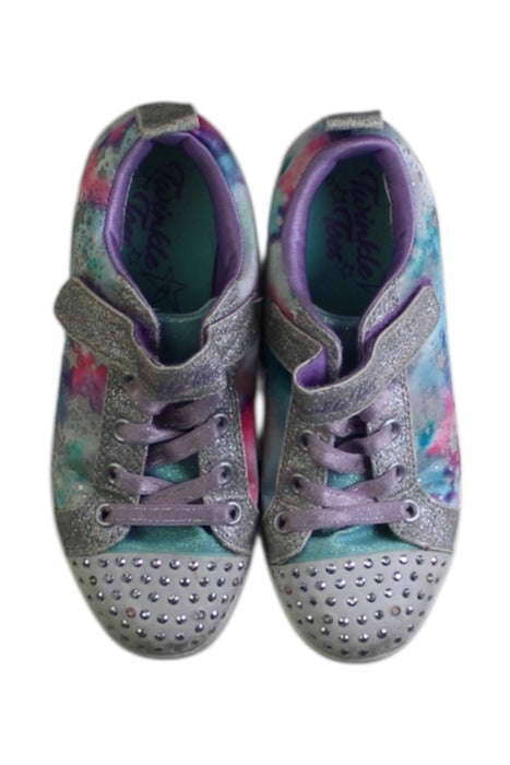 A Multicolour Sneakers from Skechers in size 6T for girl. (Back View)