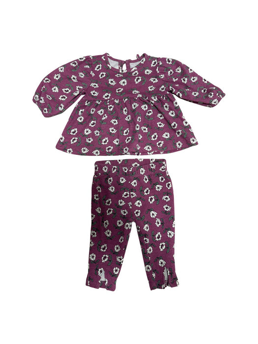 A Burgundy Pants Sets from Jessica Simpson in size 3-6M for girl. (Front View)