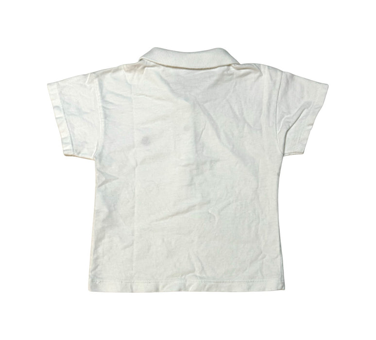A White Short Sleeve Polos from Petit Bateau in size 2T for boy. (Back View)