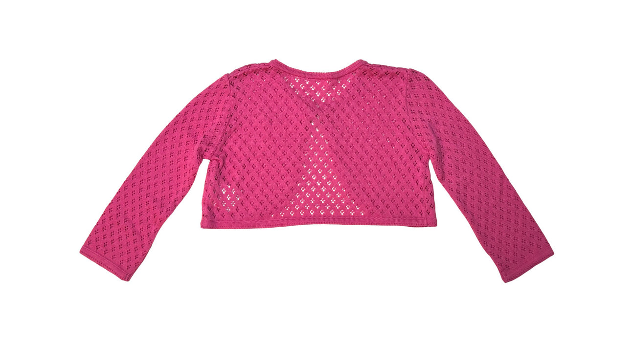 A Pink Cardigans from Miki House in size 3T for girl. (Back View)