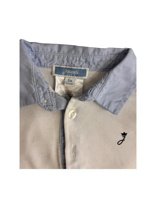 A Blue Short Sleeve Bodysuits from Jacadi in size 3-6M for boy. (Back View)