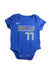 A Blue Short Sleeve Bodysuits from Nike in size 0-3M for boy. (Front View)