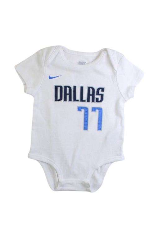 A Blue Short Sleeve Bodysuits from Nike in size 0-3M for boy. (Front View)