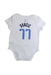 A Blue Short Sleeve Bodysuits from Nike in size 0-3M for boy. (Back View)
