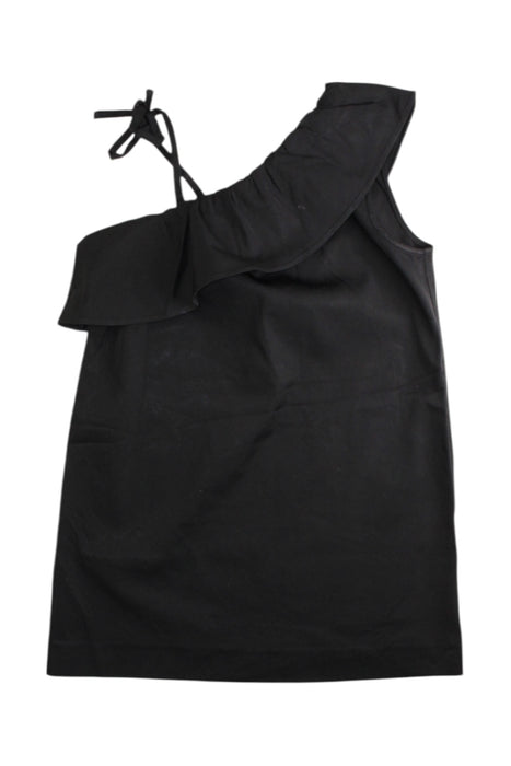 A Black Sleeveless Tops from Crewcuts in size 6T for girl. (Front View)