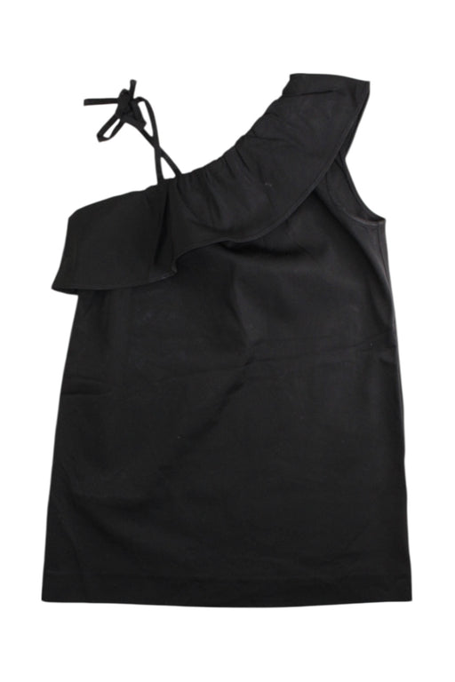 A Black Sleeveless Tops from Crewcuts in size 6T for girl. (Front View)