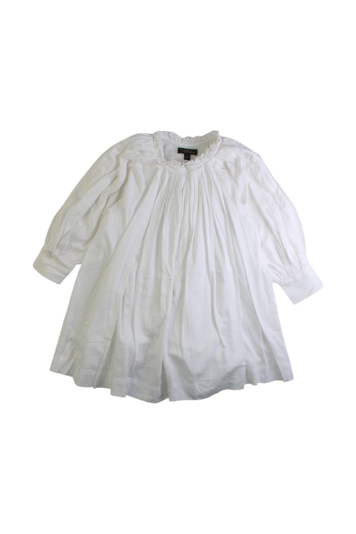 A White Long Sleeve Dresses from Velveteen in size 4T for girl. (Front View)