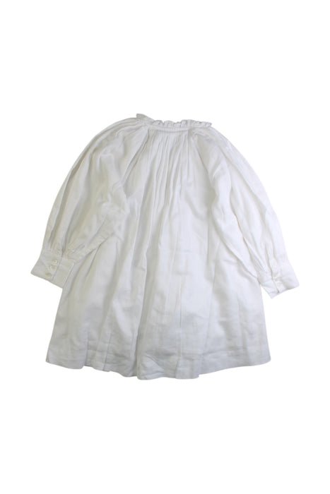 A White Long Sleeve Dresses from Velveteen in size 4T for girl. (Back View)