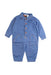 A Blue Long Overalls from 1 + in the family in size 6-12M for girl. (Front View)