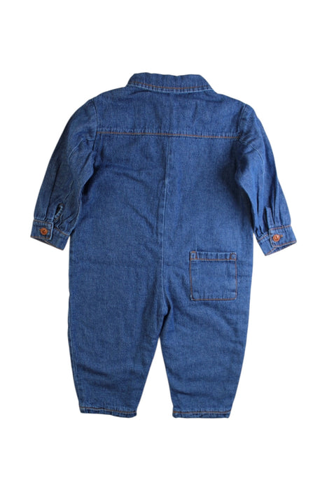 A Blue Long Overalls from 1 + in the family in size 6-12M for girl. (Back View)