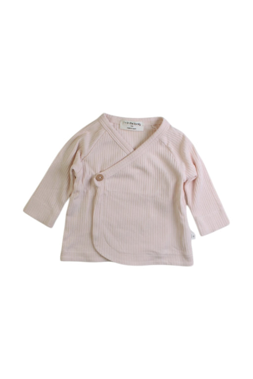 A Pink Long Sleeve Tops from 1 + in the family in size Newborn for girl. (Front View)