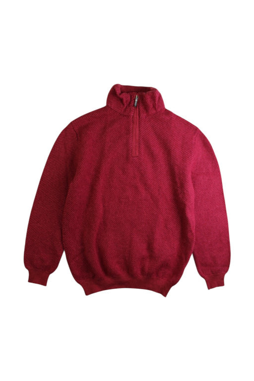 A Red Knit Sweaters from Loro Piana in size 6T for girl. (Front View)