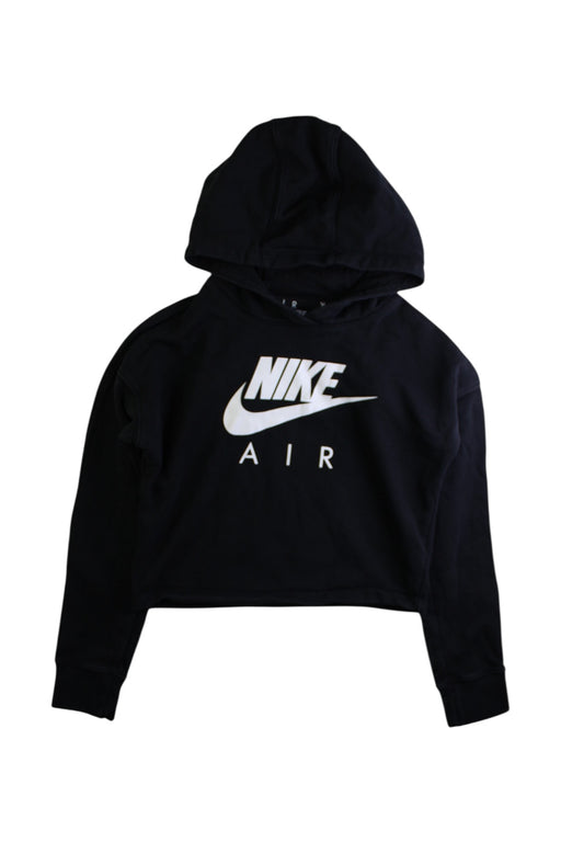 A Black Hooded Sweatshirts from Nike in size 12Y for girl. (Front View)