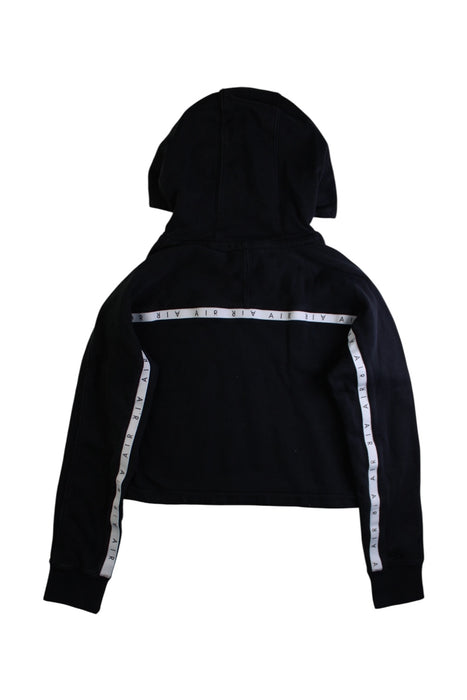 A Black Hooded Sweatshirts from Nike in size 12Y for girl. (Back View)