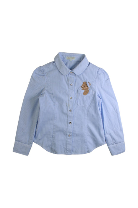 A Blue Long Sleeve Shirts from Nicholas & Bears in size 4T for girl. (Front View)