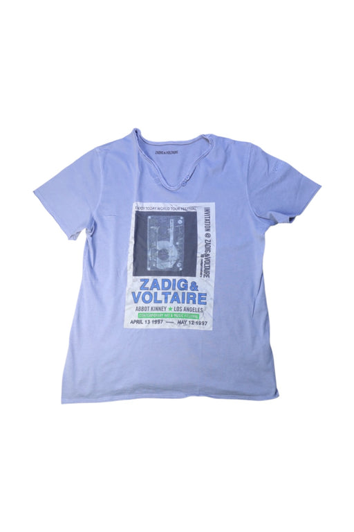 A Blue Short Sleeve T Shirts from Zadig & Voltaire in size 12Y for neutral. (Front View)