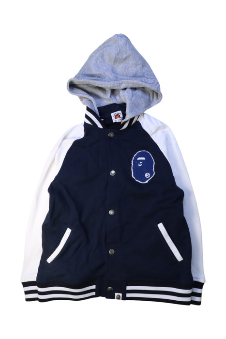 A Navy Lightweight Jackets from Bape by A Bathing Ape in size 10Y for boy. (Front View)