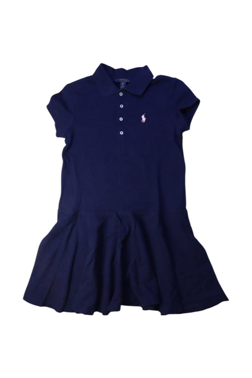 A Navy Short Sleeve Dresses from Polo Ralph Lauren in size 7Y for girl. (Front View)