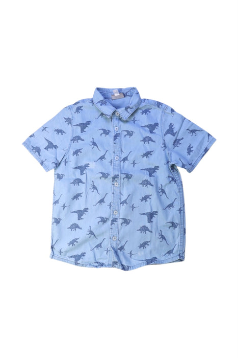 A Blue Short Sleeve Shirts from Vertbaudet in size 6T for boy. (Front View)