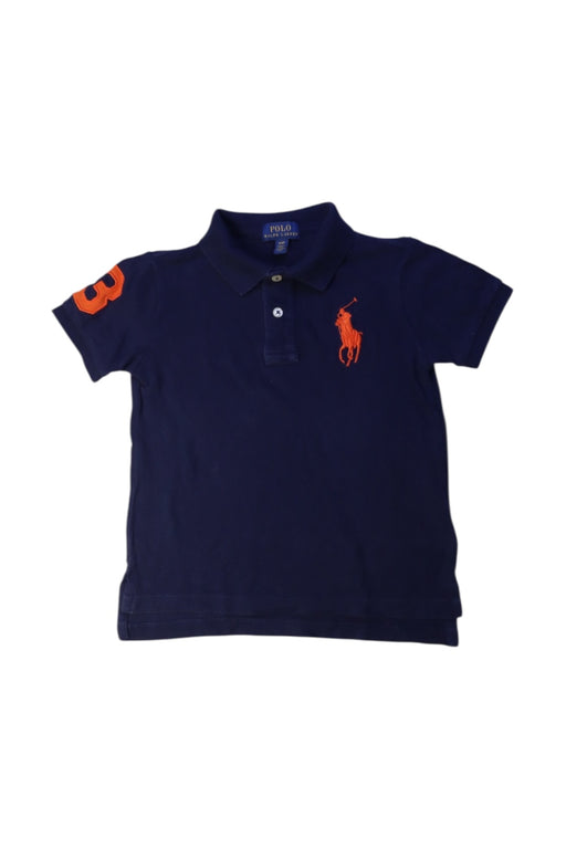 A Navy Short Sleeve Polos from Polo Ralph Lauren in size 4T for boy. (Front View)