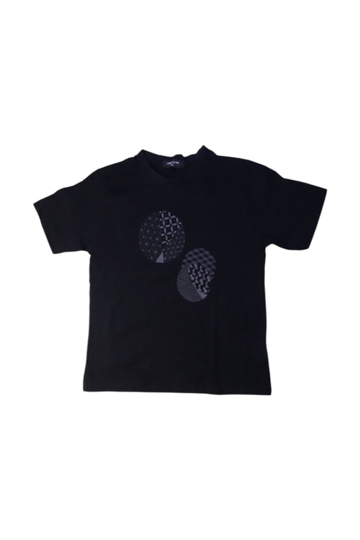 A Black Short Sleeve T Shirts from Comme Ca Ism in size 4T for boy. (Front View)