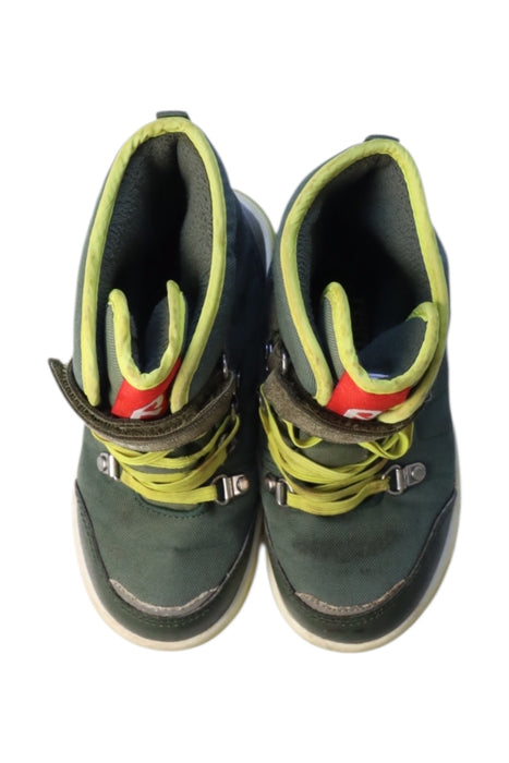 A Green Winter Boots from Reima in size 5T for neutral. (Back View)