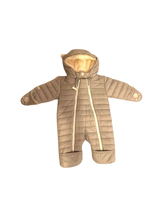 A Grey Snowsuits from The Little White Company in size 0-3M for neutral. (Front View)