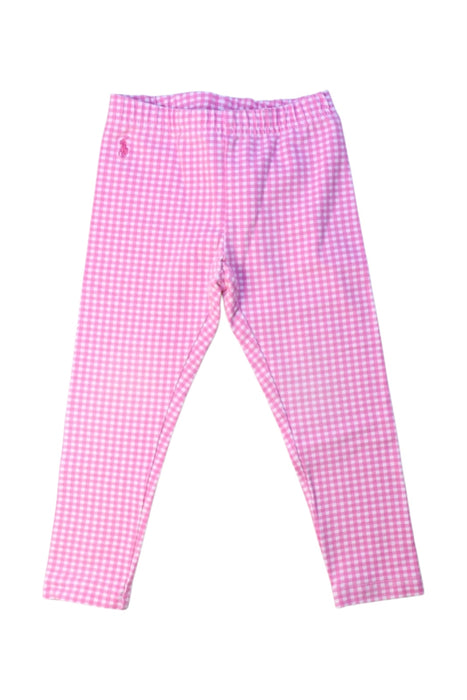 A Pink Leggings from Polo Ralph Lauren in size 3T for girl. (Front View)