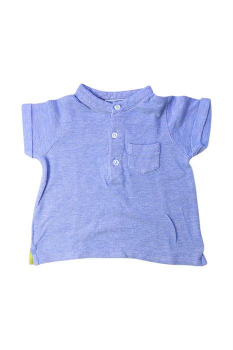 A Blue Short Sleeve Tops from Jacadi in size 6-12M for boy. (Front View)